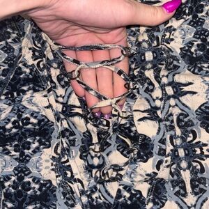 Free People Lace up top